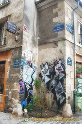 Corner of rue des Rosiers and rue des Hospitalieres Saint-Gervais